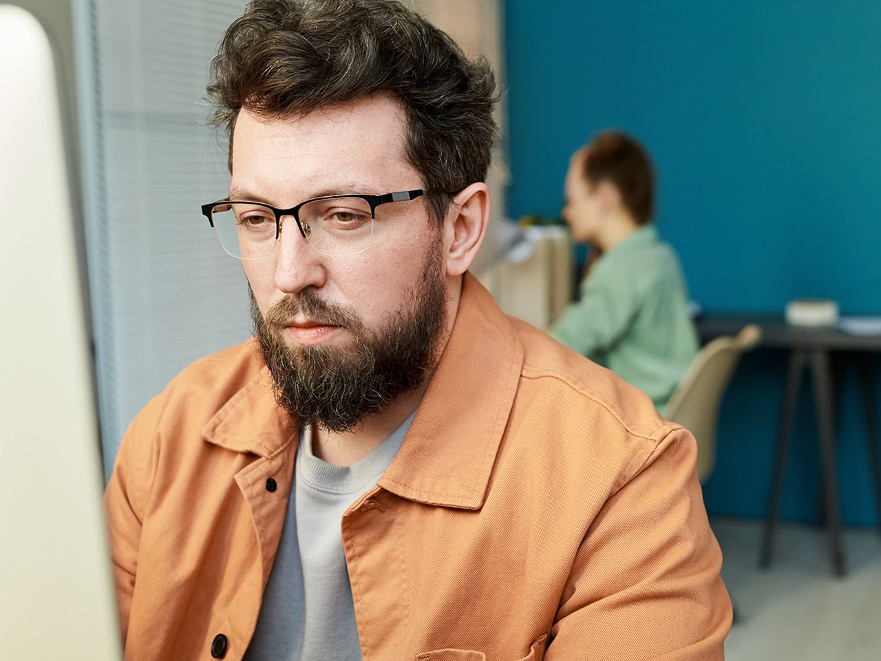 Man working on computer