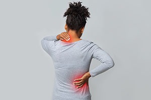 Picture of a woman with back pain