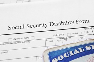 social security form and card