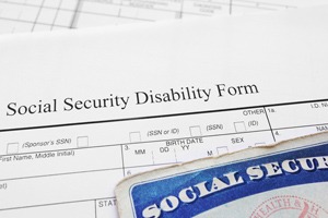 Social Security Disability form and Social Security card